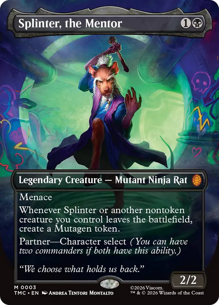 Splinter, the Mentor (Borderless) [Teenage Mutant Ninja Turtles Commander] | Local Legends