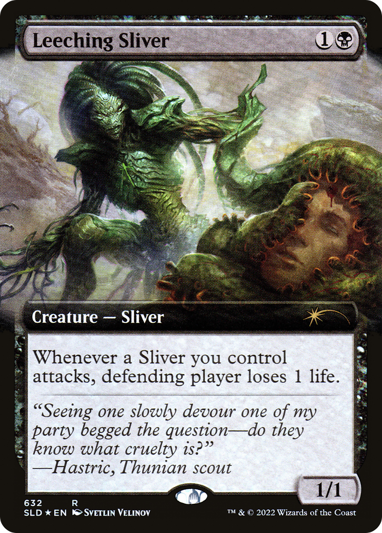 Leeching Sliver (Extended Art) [Secret Lair Drop Promos] | Local Legends
