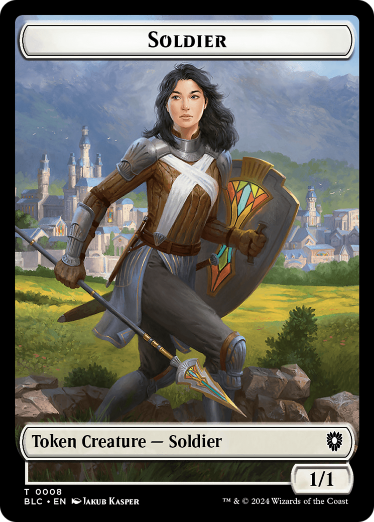 Human // Soldier Double-Sided Token [Bloomburrow Commander Tokens] | Golgari Games