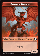Dinosaur Dragon // Treasure Double-Sided Token [Aetherdrift Tokens] | Local Legends
