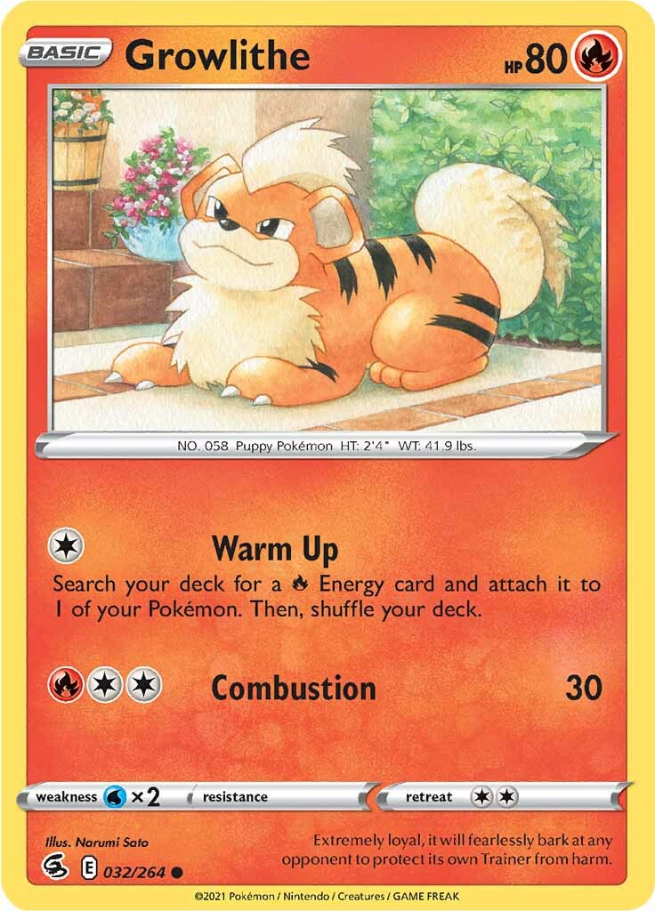 Growlithe (032/264) [Sword & Shield: Fusion Strike] | Golgari Games