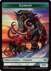 Elephant // Treasure Double-Sided Token [Tarkir: Dragonstorm Tokens] | Local Legends