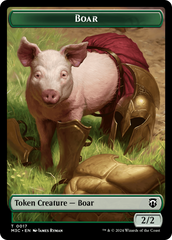 Boar (Ripple Foil) // Forest Dryad Double-Sided Token [Modern Horizons 3 Commander Tokens] | Golgari Games