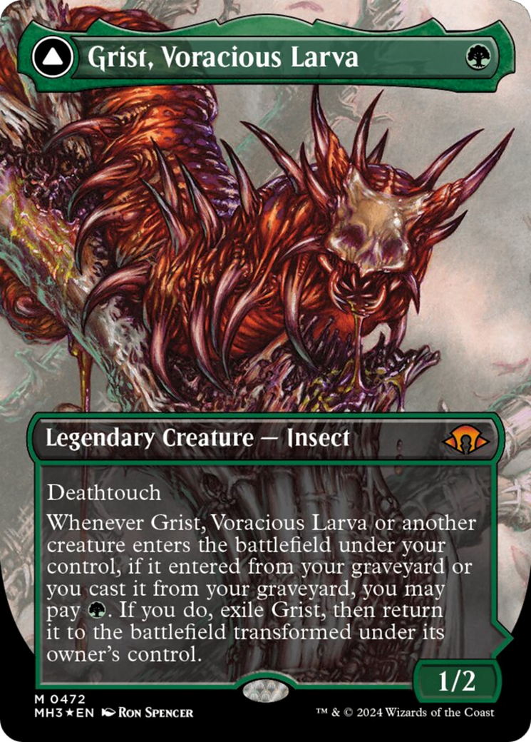 Grist, Voracious Larva // Grist, the Plague Swarm (Borderless) (Textured Foil) [Modern Horizons 3] | Local Legends