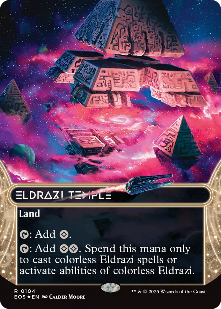 Eldrazi Temple (0104) (Borderless) (Galaxy Foil) [Edge of Eternities: Stellar Sights] | Local Legends