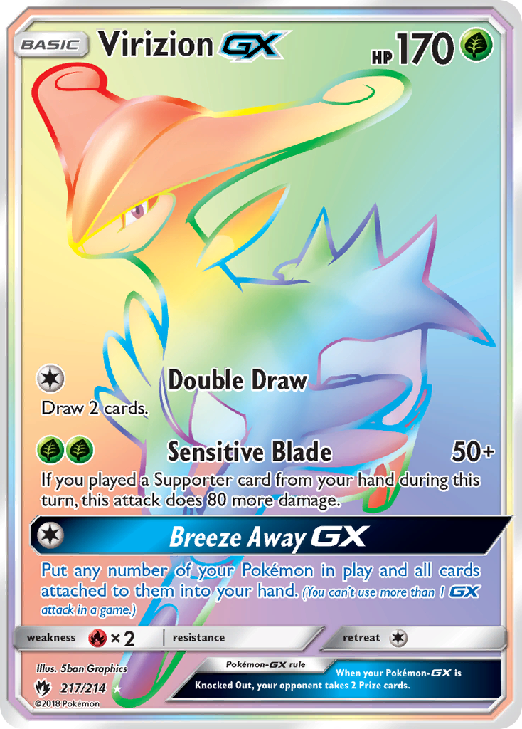 Virizion GX (217/214) [Sun & Moon: Lost Thunder] | Local Legends
