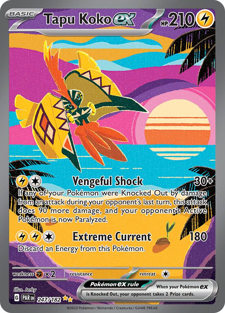 Tapu Koko ex (247/182) [Scarlet & Violet: Paradox Rift] | Golgari Games