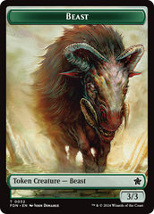 Dog // Beast (0032) Double-Sided Token [Foundations Tokens] | Local Legends