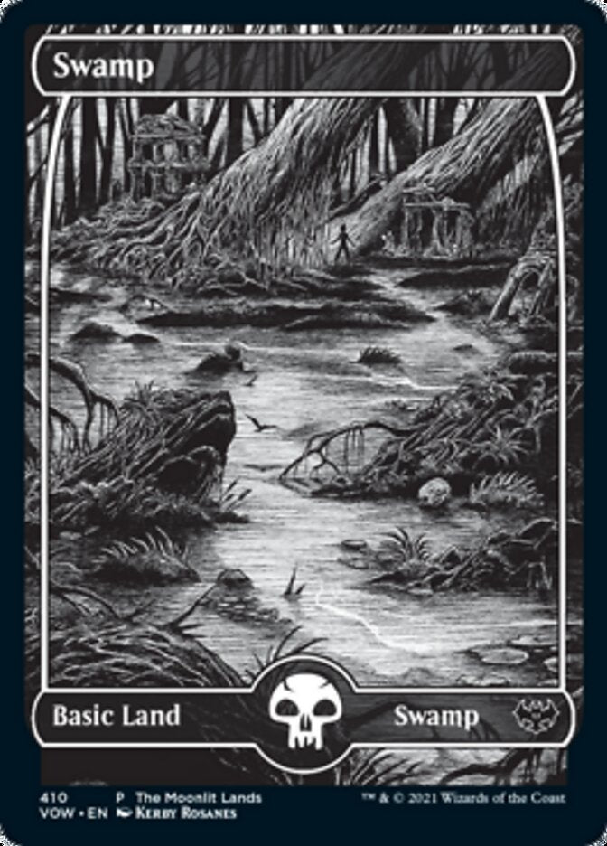 Swamp (The Moonlit Lands) (Foil Etched) [Innistrad: Crimson Vow Promos] | Local Legends