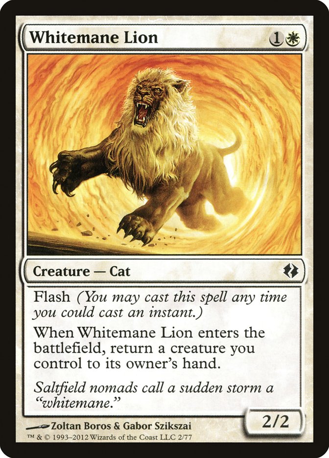 Whitemane Lion [Duel Decks: Venser vs. Koth] | Local Legends