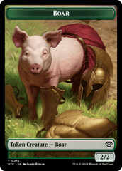 Boar // Drake Double-Sided Token [Outlaws of Thunder Junction Commander Tokens] | Golgari Games