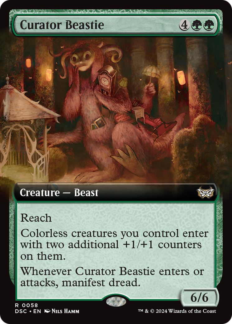 Curator Beastie (Extended Art) [Duskmourn: House of Horror Commander] | Local Legends