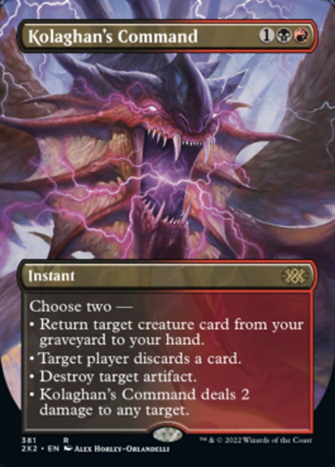 Kolaghan's Command (Borderless Alternate Art) [Double Masters 2022] | Local Legends