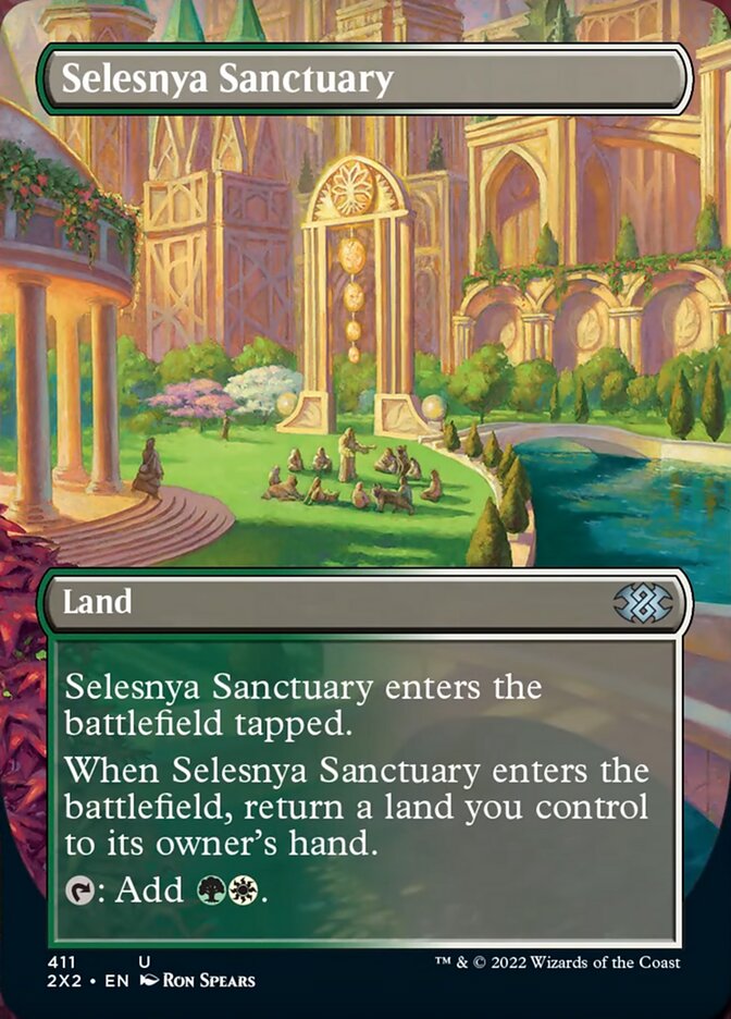 Selesnya Sanctuary (Borderless Alternate Art) [Double Masters 2022] | Local Legends