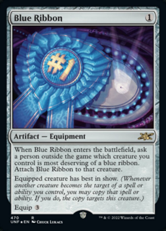 Blue Ribbon (Galaxy Foil) [Unfinity] | Golgari Games