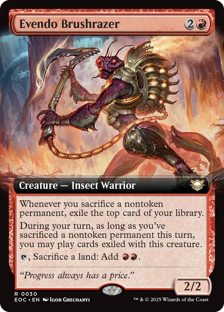 Evendo Brushrazer (Extended Art) [Edge of Eternities Commander] | Local Legends