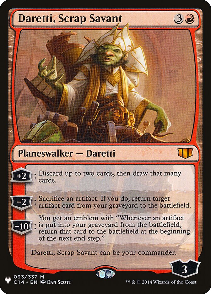 Daretti, Scrap Savant (C14) [The List] | Golgari Games