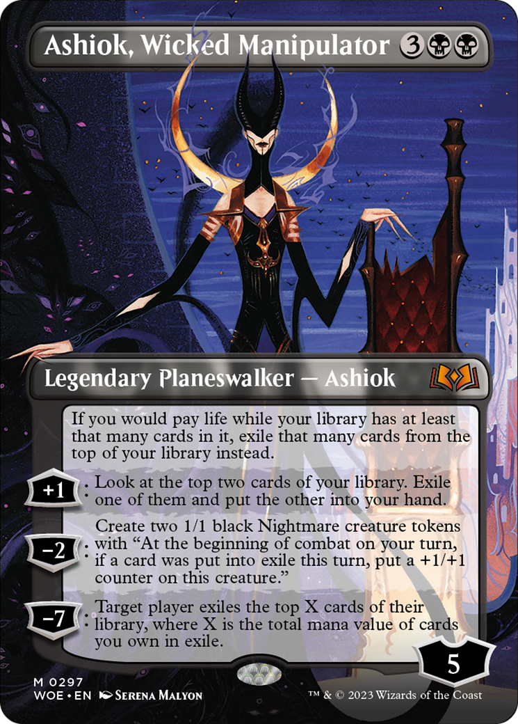 Ashiok, Wicked Manipulator (Borderless Alternate Art) [Wilds of Eldraine] | Local Legends