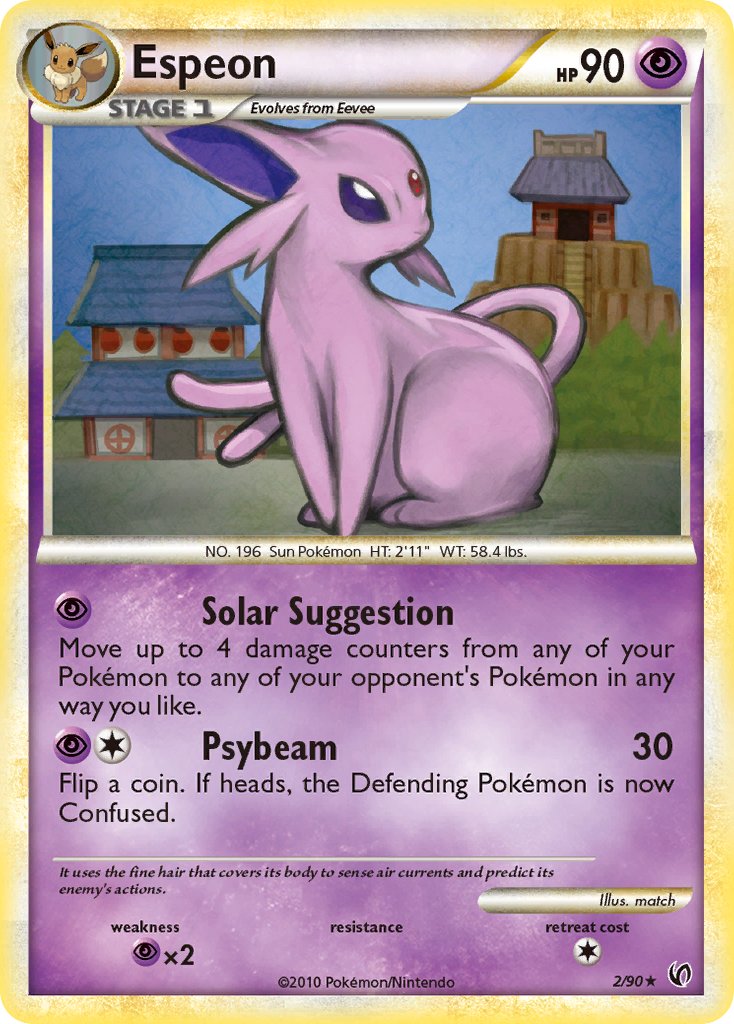 Espeon (2/90) (Cracked Ice Holo) (Theme Deck Exclusive) [HeartGold & SoulSilver: Unleashed] | Golgari Games