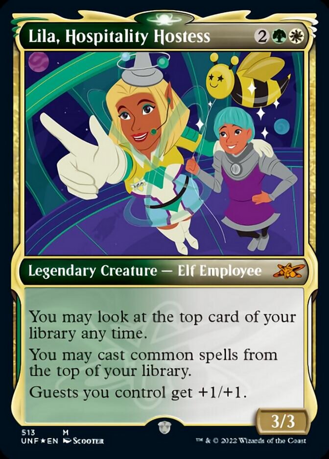 Lila, Hospitality Hostess (Showcase) (Galaxy Foil) [Unfinity] | Golgari Games