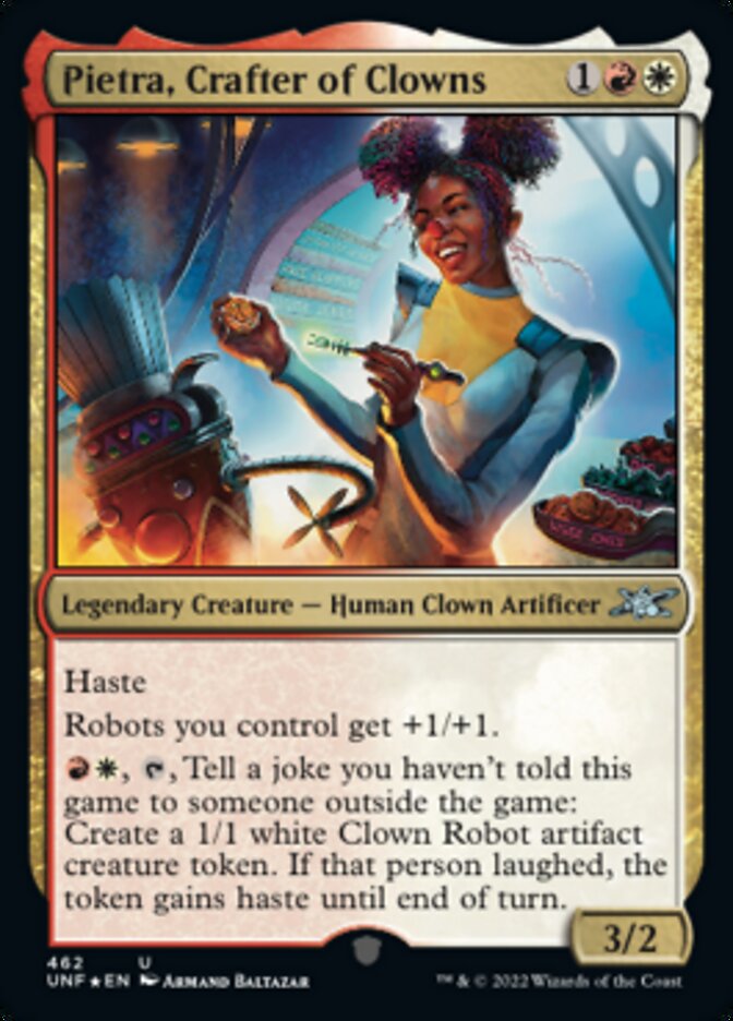 Pietra, Crafter of Clowns (Galaxy Foil) [Unfinity] | Golgari Games