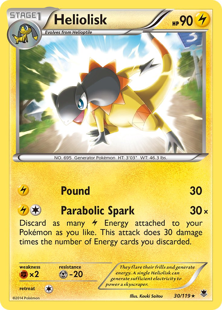 Heliolisk (30/119) (Theme Deck Exclusive) [XY: Phantom Forces] | Local Legends