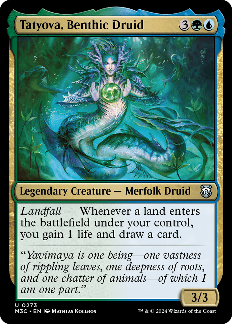 Tatyova, Benthic Druid (Ripple Foil) [Modern Horizons 3 Commander] | Golgari Games