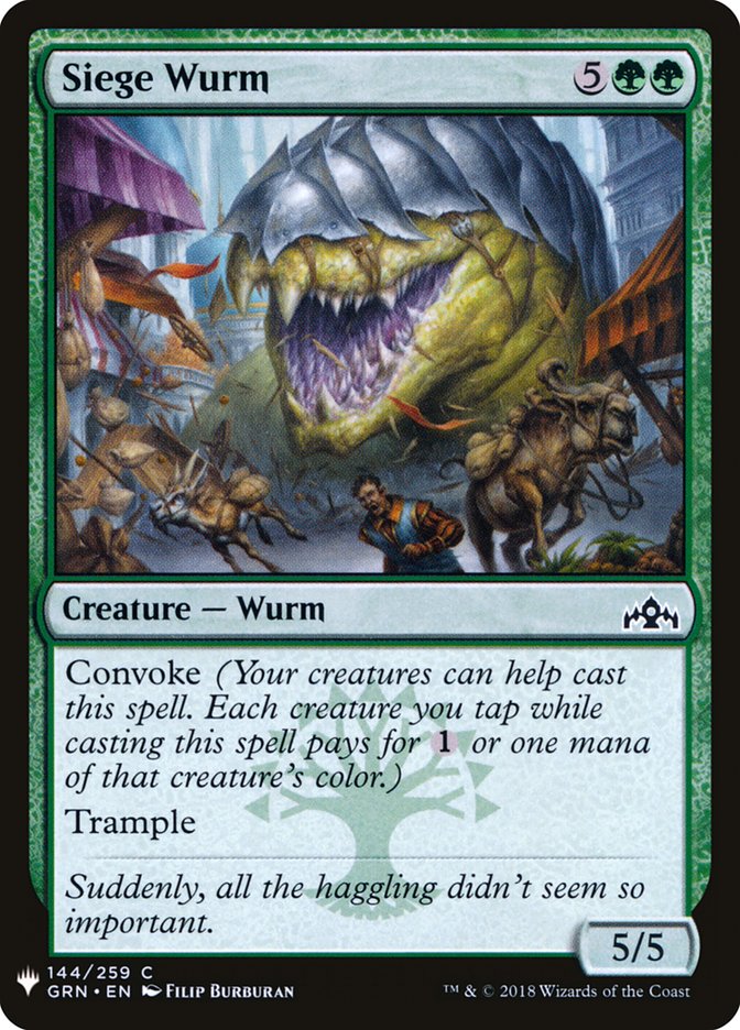 Siege Wurm [Mystery Booster] | Golgari Games