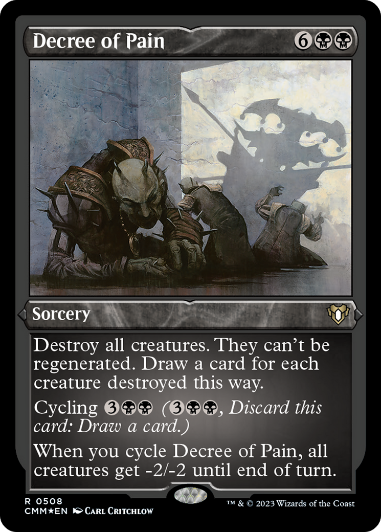 Decree of Pain (Foil Etched) [Commander Masters] | Local Legends