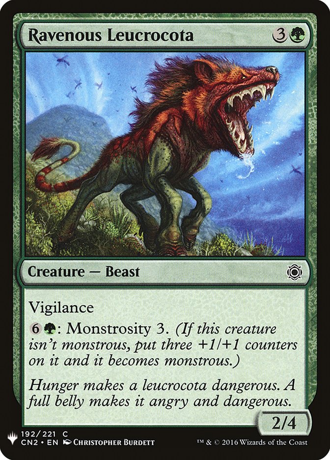 Ravenous Leucrocota [Mystery Booster] | Local Legends