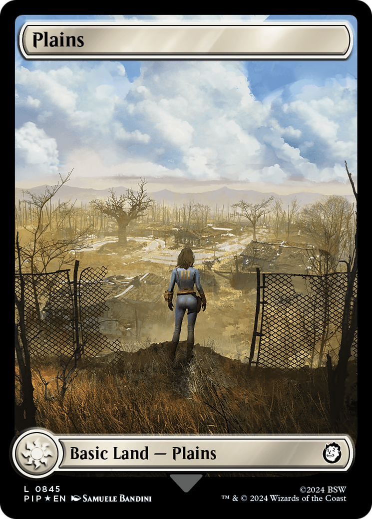 Plains (0845) (Surge Foil) [Fallout] | Golgari Games