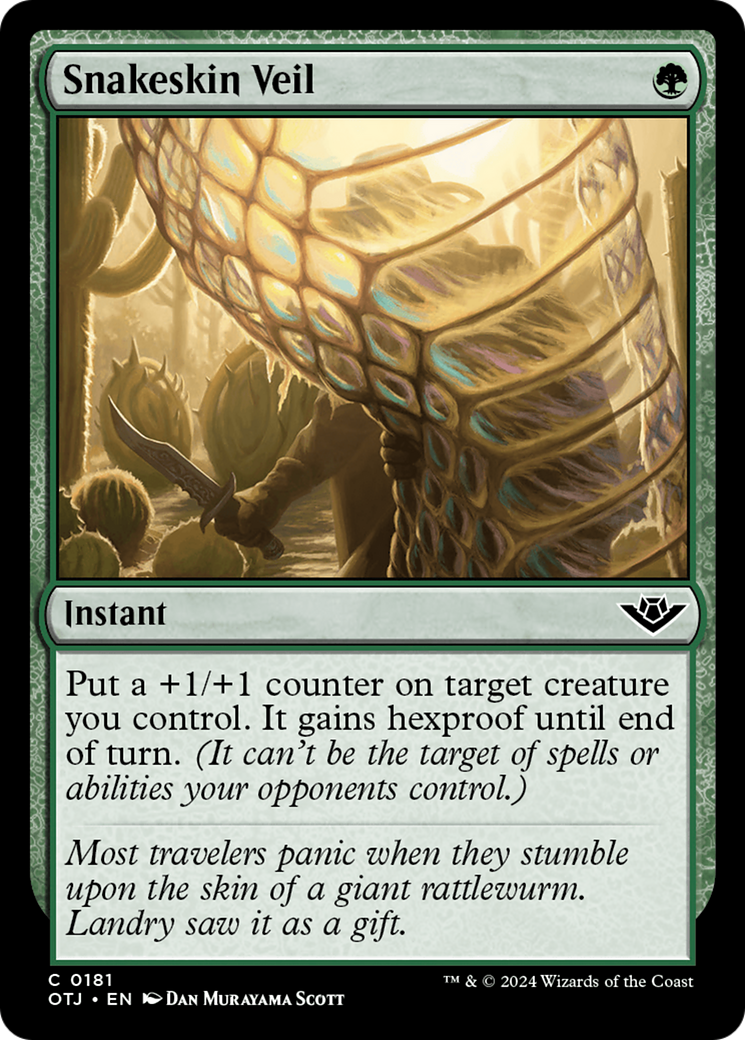 Snakeskin Veil [Outlaws of Thunder Junction] | Golgari Games