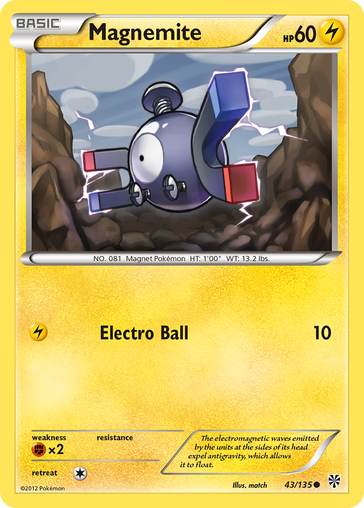 Magnemite (43/135) [Black & White: Plasma Storm] | Local Legends