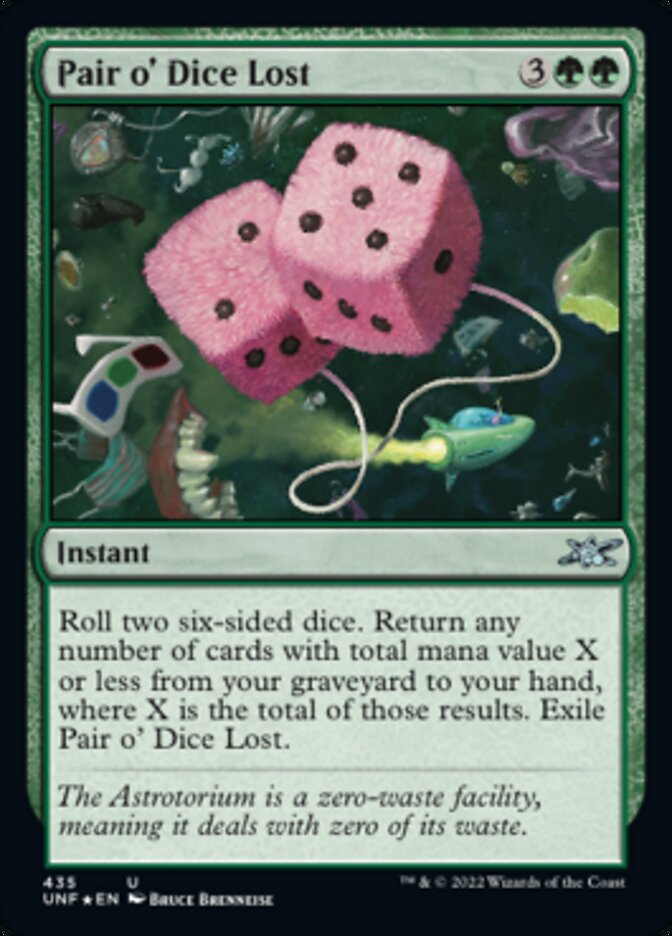 Pair o' Dice Lost (Galaxy Foil) [Unfinity] | Golgari Games