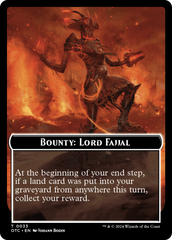 Bounty: Lord Fajjal // Bounty Rules Double-Sided Token [Outlaws of Thunder Junction Commander Tokens] | Golgari Games