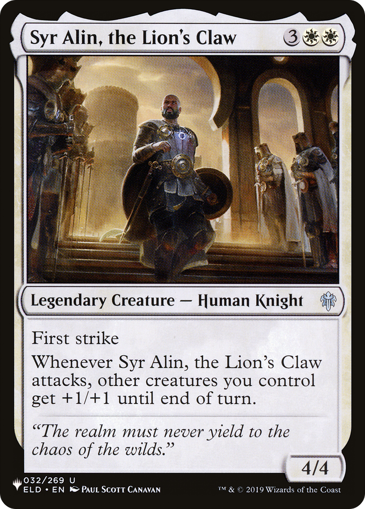 Syr Alin, the Lion's Claw [The List] | Local Legends