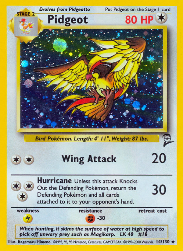 Pidgeot (14/130) [Base Set 2] | Local Legends