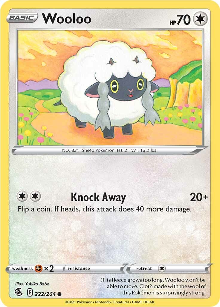 Wooloo (222/264) [Sword & Shield: Fusion Strike] | Golgari Games