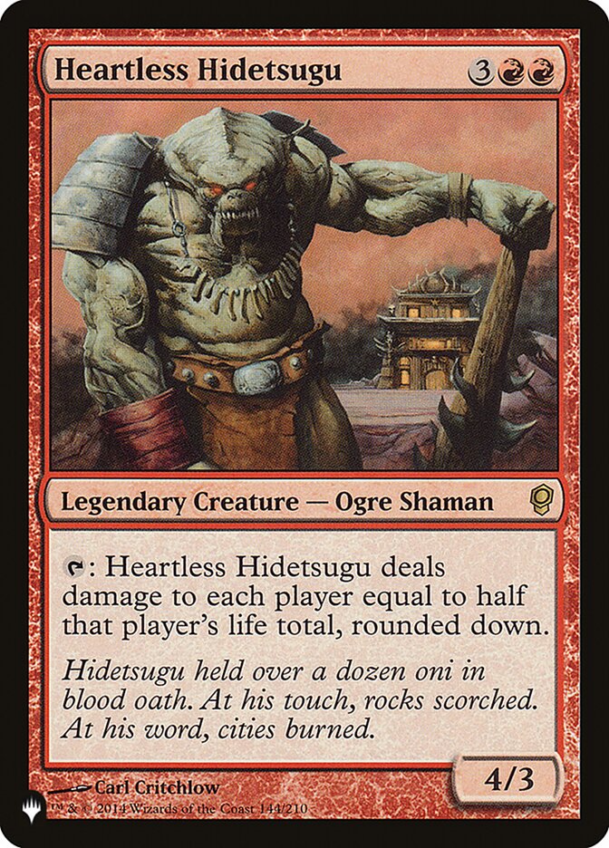 Heartless Hidetsugu [The List] | Local Legends