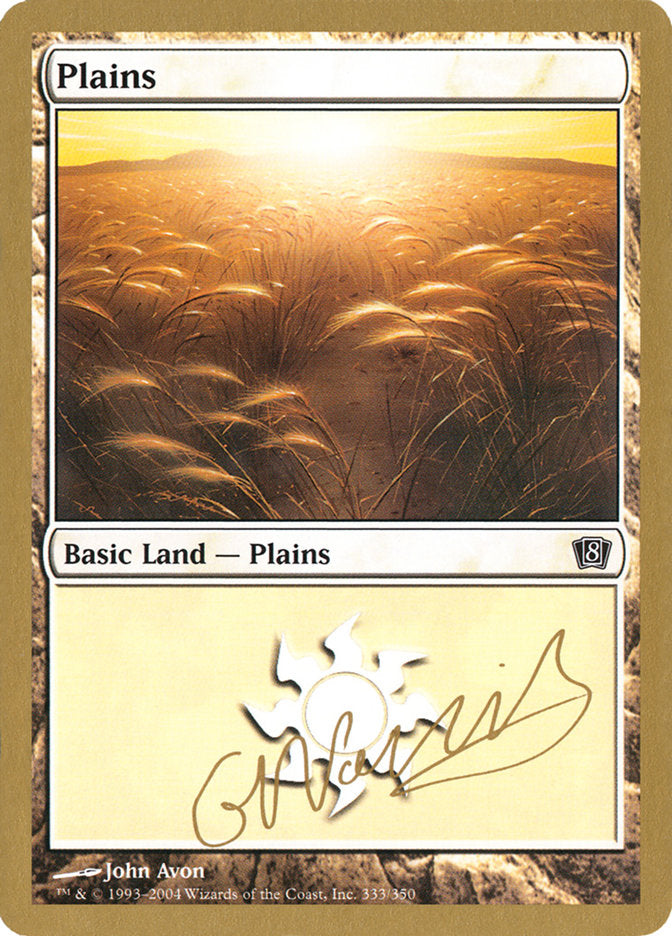 Plains (gn333) (Gabriel Nassif) [World Championship Decks 2004] | Golgari Games