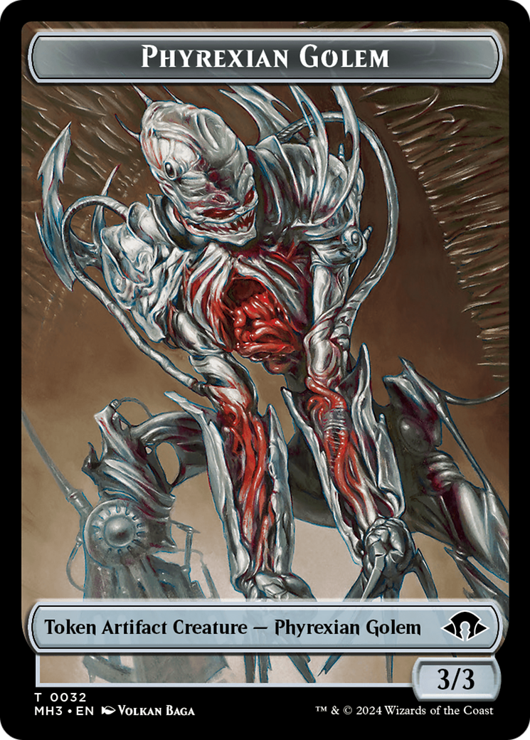 Eldrazi Spawn // Phyrexian Golem Double-Sided Token [Modern Horizons 3 Tokens] | Golgari Games