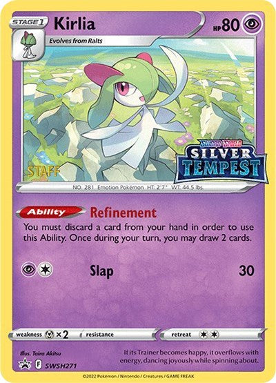Kirlia (SWSH271) (Prerelease) (Staff) [Sword & Shield: Black Star Promos] | Local Legends