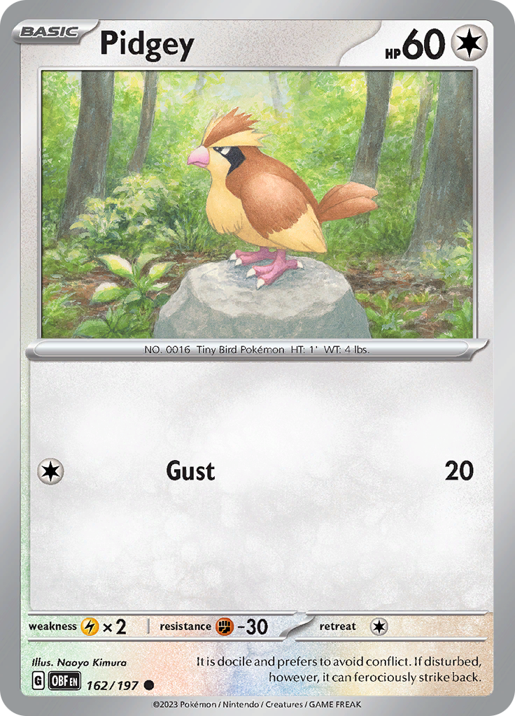 Pidgey (162/197) [Scarlet & Violet: Obsidian Flames] | Golgari Games