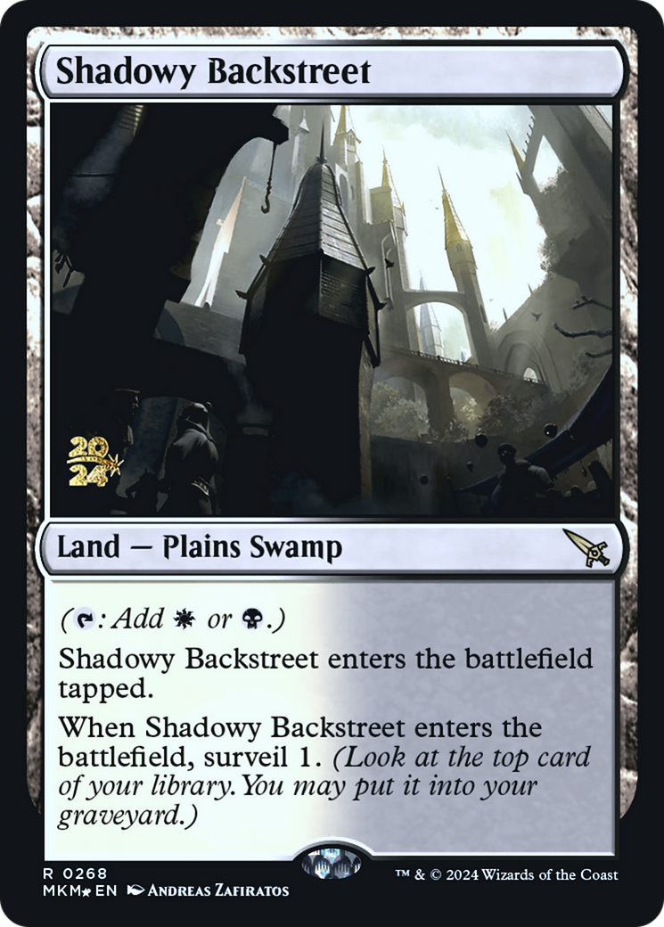 Shadowy Backstreet [Murders at Karlov Manor Prerelease Promos] | Golgari Games