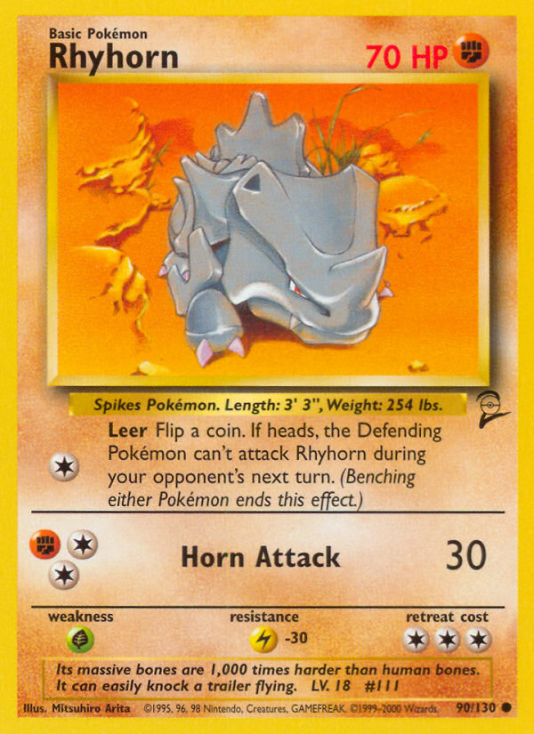 Rhyhorn (90/130) [Base Set 2] | Local Legends