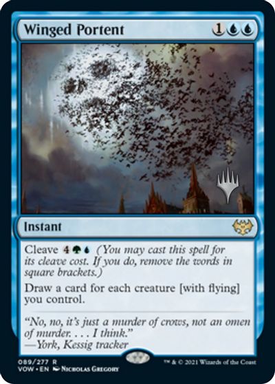 Winged Portent (Promo Pack) [Innistrad: Crimson Vow Promos] | Local Legends