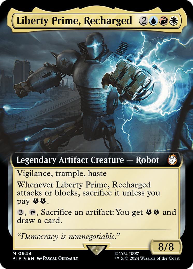 Liberty Prime, Recharged (Extended Art) (Surge Foil) [Fallout] | Local Legends