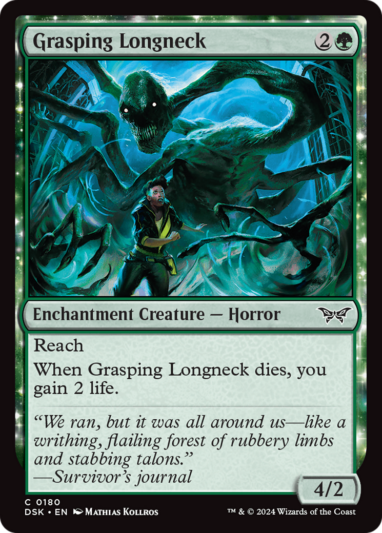 Grasping Longneck [Duskmourn: House of Horror] | Golgari Games