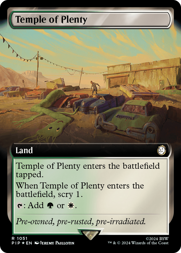 Temple of Plenty (Extended Art) (Surge Foil) [Fallout] | Local Legends