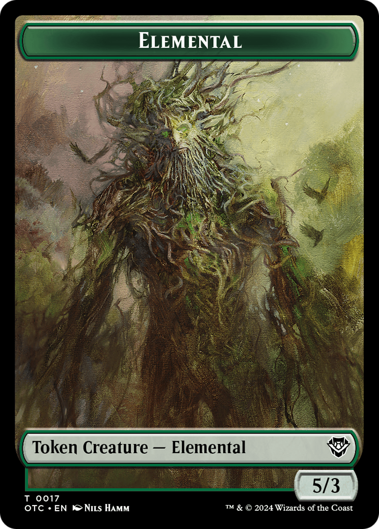 Insect // Elemental (0017) Double-Sided Token [Outlaws of Thunder Junction Commander Tokens] | Local Legends